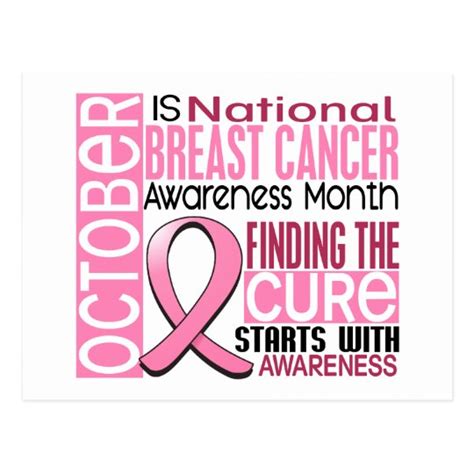 Breast Cancer Awareness Month Ribbon I2 15 Postcard Uk