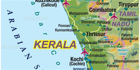 Service planet of hotels offers to book hotels in alwaye. Map of Kerala (Region in India) | Welt-Atlas.de