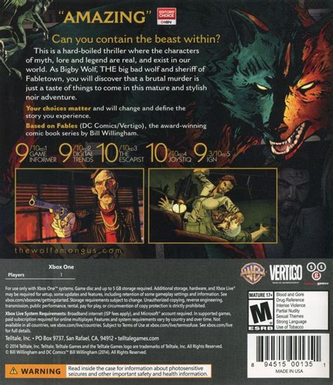 The Wolf Among Us 2013 Box Cover Art Mobygames