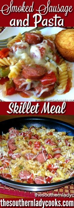 While the pasta is cooking, make the sauce. CHEESY SMOKED SAUSAGE PASTA SKILLET - The Southern Lady Cooks