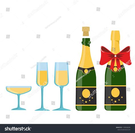 Champagnes Party Elements Champagne Bottle Explosion Stock Vector