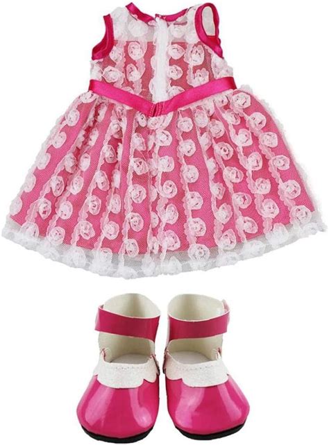 18 inch doll clothes handmade lovely dress clothes with shoes doll costume for 18 inch dolls