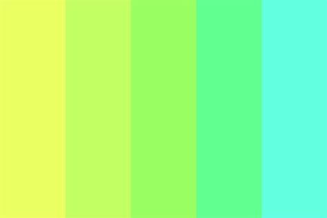 Yellow To Cyan Fade Color Palette