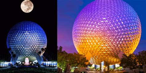 Relive Epcots Opening With This Image Of Spaceship Earth Inside The