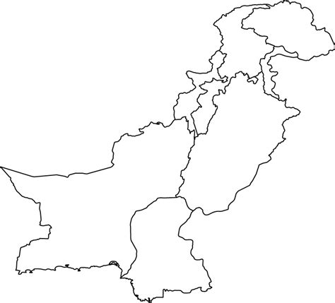 Pakistan Map Outline Free Blank Vector Map Webvectormaps Pakistan