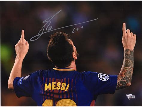 Fanatics Authentic Lionel Messi Barcelona Autographed 12 X 16 God