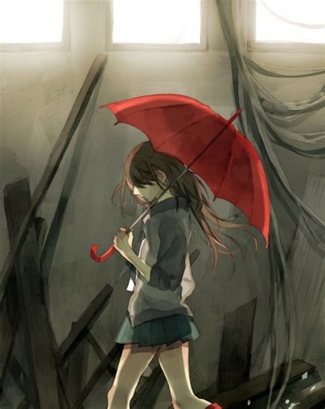 Genial Anime Girl Umbrella Death Seleran