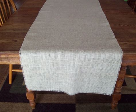 Clearance Burlap Table Runner In Off White By Northcountrycomforts