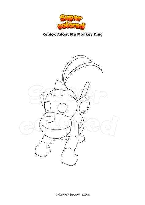 Coloring page Roblox Adopt Me Monkey King - Supercolored.com