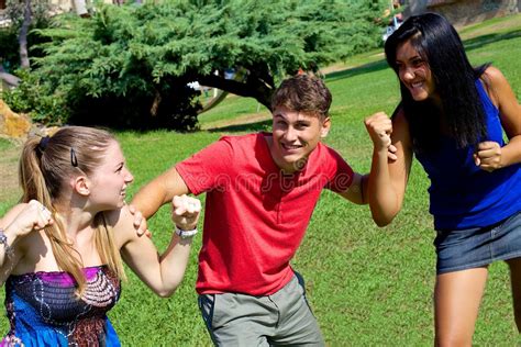 Young White Women Arguing Fighting Self Defense Stock Photos Free