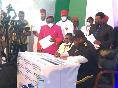 Anambra S Governorship Candidates Sign Peace Accord Photos P M News