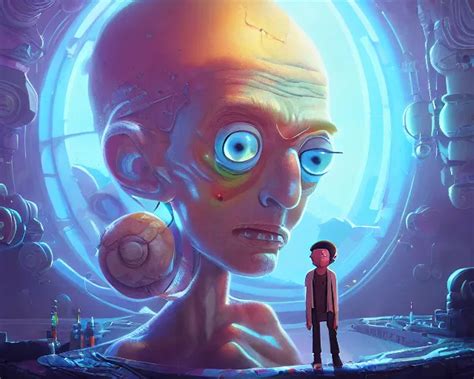 Krea Fantasy Portrait Of Cartoon Rick And Morty Intricate Abstract