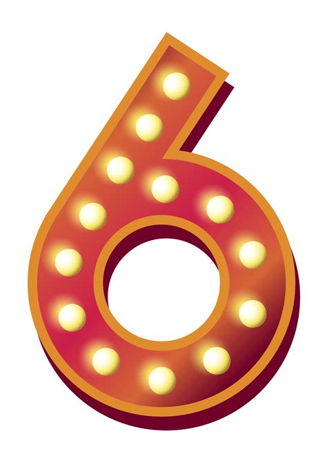 6 Number Png Images Transparent Background Png Play