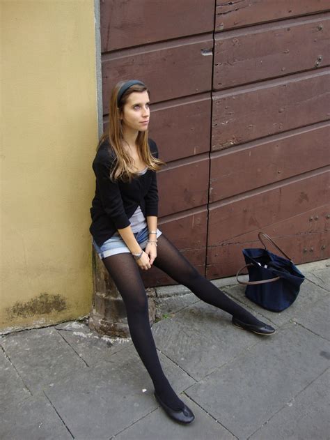 Pantyhose Street Dreaming Pinterest Black Tights Shorts