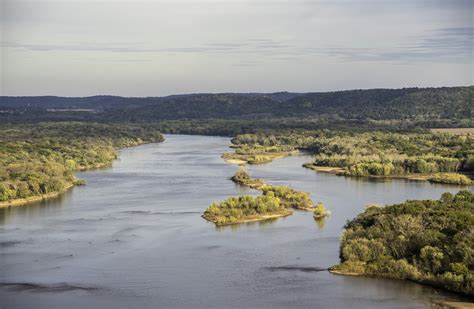 Wisconsin River Landscape Overview From Ferry Bluff Image Free Stock