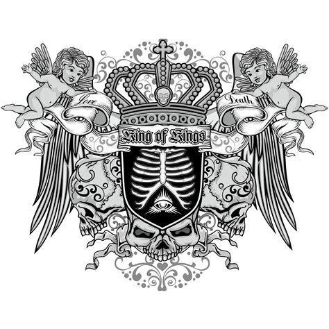 Grunge Skull Coat Of Arms 551892 Vector Art At Vecteezy