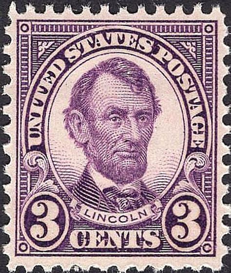 Pack Of 5 3c Abraham Lincoln Stamp Of 1927 Vintage Unused Us