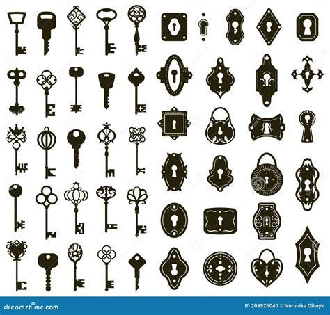 Keys And Keyholes Vintage House Door Keys And Keyholes Decorative