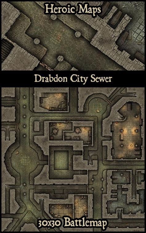 Heroic Maps Drabdon City Sewer Heroic Maps Caverns Tunnels Cities Dungeons Ruins