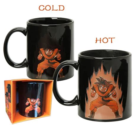 Dragon Ball Z Mug Son Goku Mug Hot Changing Color Cups Heat Reactive