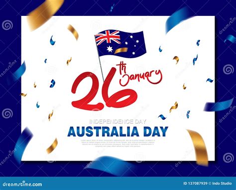 Illustration Happy Australia Day Celebration Poster Or Banner