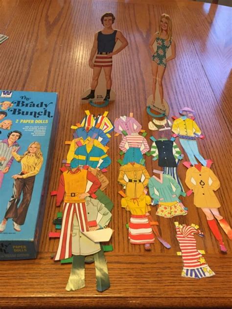 Vintage Brady Bunch Paper Dolls Of Marcie And Greg Already Cut Out