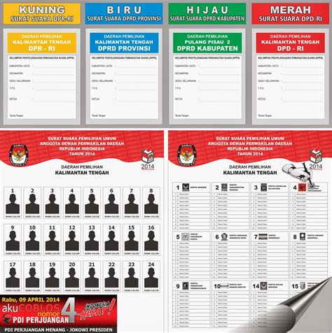 Berikut contoh kartu surat suara dprd kab/kota, dpr ri, presiden pemilu tahun 2019, tersedia format vector/file mentah yang bisa diedit. RELAWAN JOKOWI PRESIDEN 2014 - KALIMANTAN TENGAH: ILUSTRASI GRAFIS : TATACARA PENCOBLOSAN SURAT ...