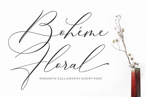 Boheme Floral Script Font Free Dafont Free