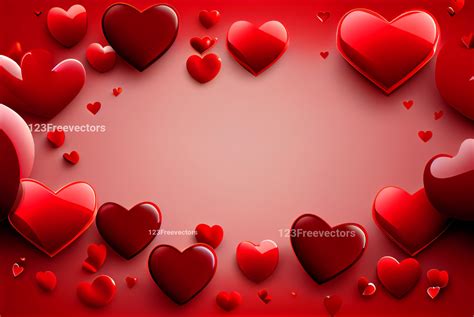 Valentines Day Background With Romantic Hearts