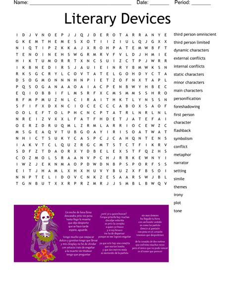 Literary Devices Word Search Wordmint