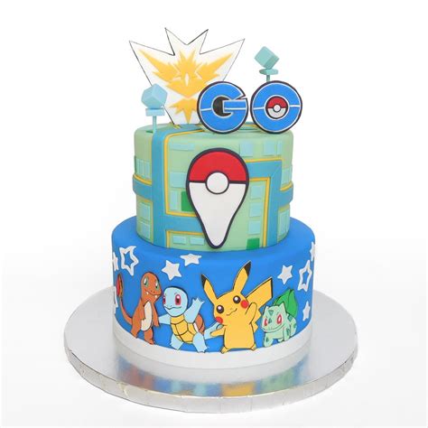 Pokemon personalized cake topper, ash cake topper, pikachu, pokemon party. Pokemon Go Cake - CakeCentral.com