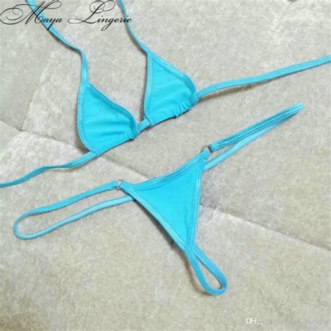 women swimwear lycra metal ring sexy micro bikini set tiny g string thong ladies swimwear
