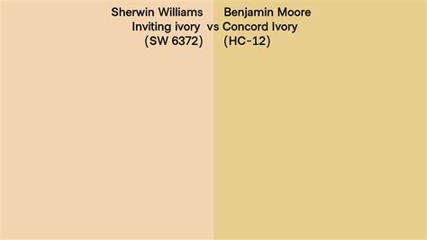 Sherwin Williams Inviting Ivory Sw 6372 Vs Benjamin Moore Concord