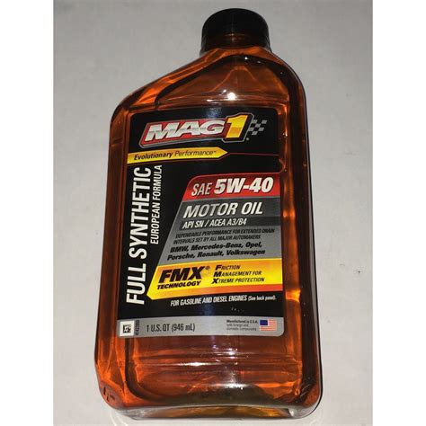 Mag1 Fully Synthetic European Formula Motor Oil 5w 40 Shopee Philippines