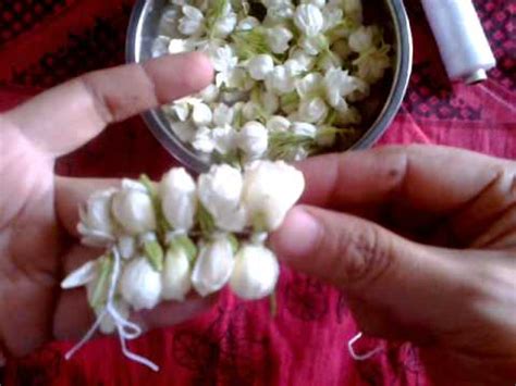 jasmine flowers garland - YouTube