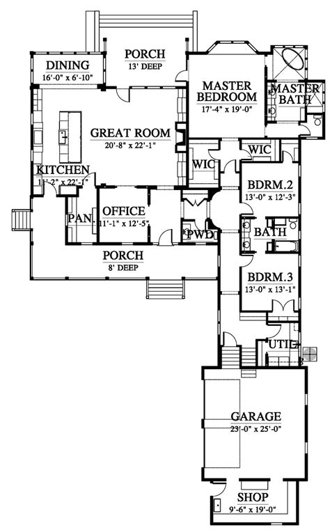 3100 Sq Ft First Floor Of Plan Id 58275 House Plans Southern House