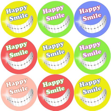 144 Happy Smile Themed Teacher Reward Stickers Large Sticker Stocker