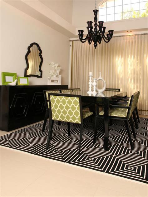 Home accents come in all shapes and sizes; Contemporary Dining Room With Green and Black Accents | HGTV
