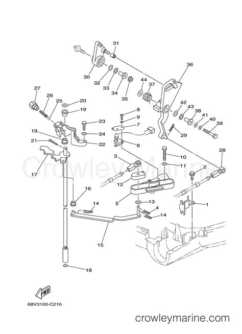 Control 2005 Yamaha Outboard 115hp F115tlr Crowley Marine