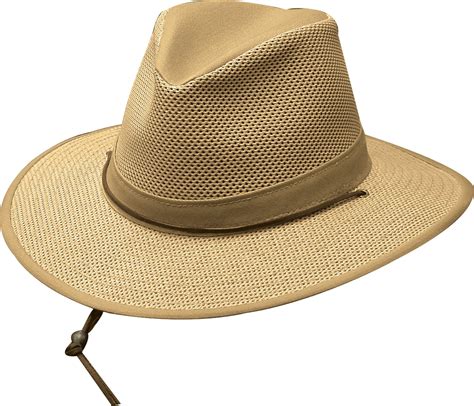 Henschel Mens Polycotton Packable Mesh Breezer Safari Hat Safari Hat Hats For Men Mens
