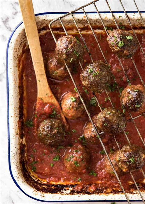 Oven Baked Italian Meatballs Recipetin Eats