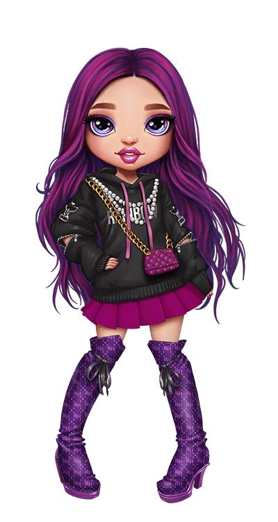 Purple Boots Purple Plaid Cartoon Girl Images Girl Cartoon Lilac
