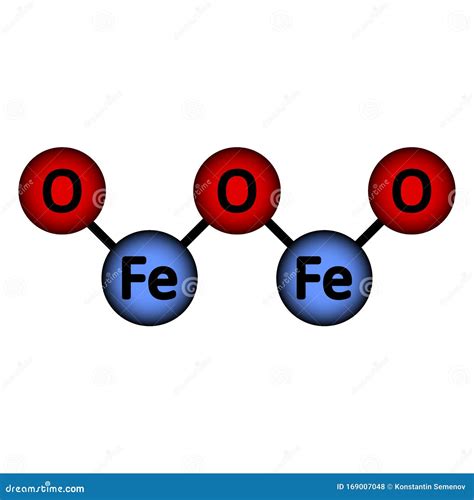 Ícone Da Molécula De óxido De Ferro Ilustração Stock Ilustração De