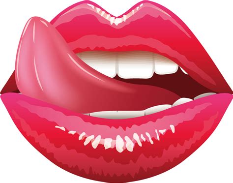 Lip Mouth Emoji Smile Tongue Mouth Transparent Background Png Clipart