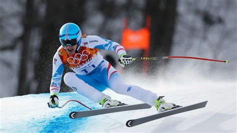 Winter Olympics Photo Of The Day Downhill Skier Flies Toward Gold Medal