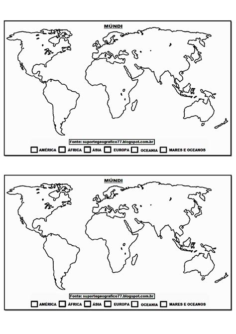 Atividades Com Mapas Sobre Os Continentes Suporte Geográfico