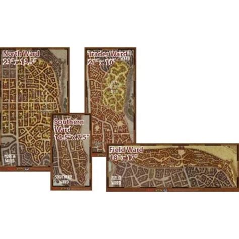 Dandd 5th Edition Waterdeep Dragon Heist Wards Map Set Vinyl