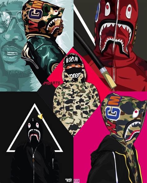 Bbbbbaaaaapppppeeee Bape Wallpapers Bape Shark Wallpaper In Cartoon