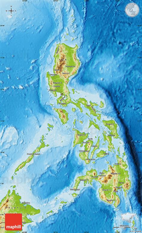 Physical Map Of Philippines