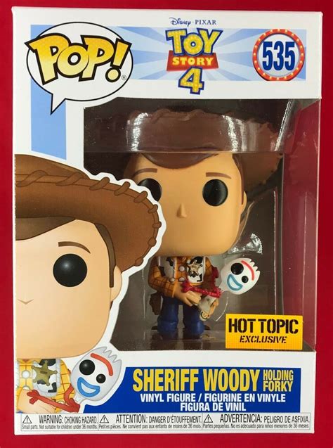 Funko Pop Disney 535 Sheriff Woody Holding Forky Toy Story 4 Hot Topic